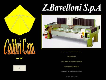 Z.Bavelloni SPA EasyCAD - COLOBRI CAM  Software Sentinel LPT Dongle